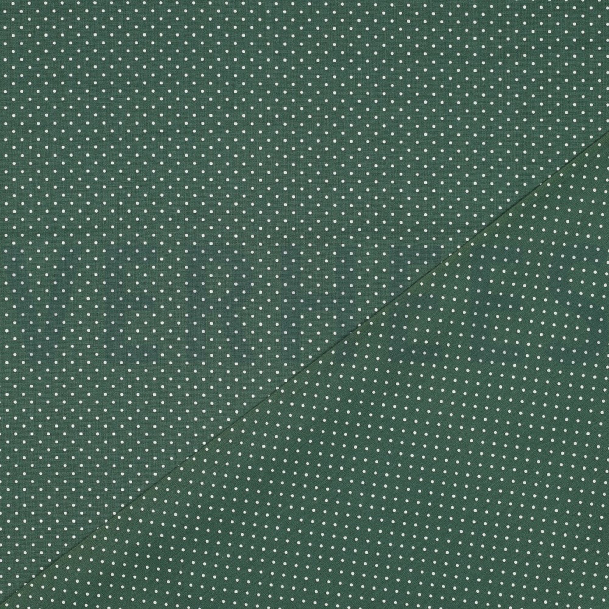 KATOENEN POPLIN KLEINE STIPPEN DONKERGROEN (high resolution) #4