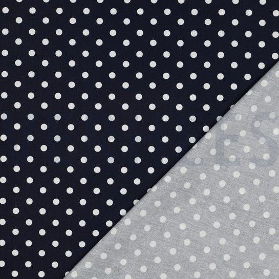 POPLIN DOTS NAVY #7