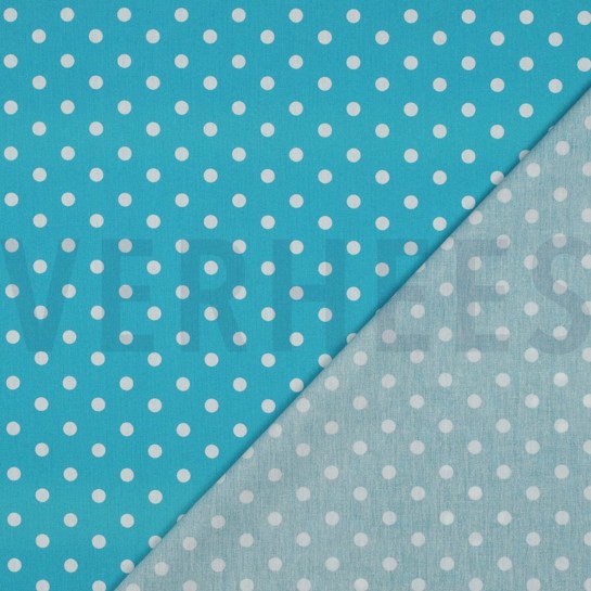 POPLIN DOTS TURQUOISE #7