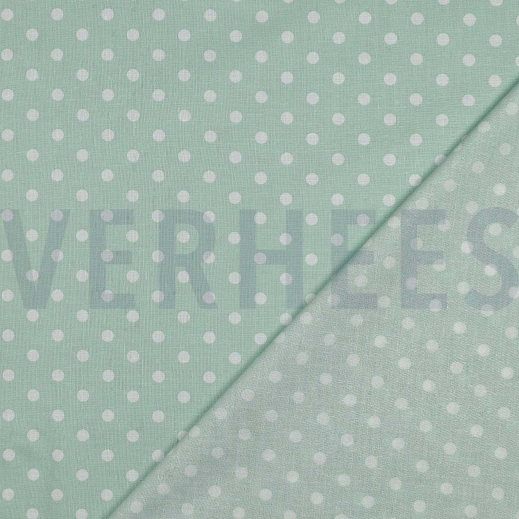 KATOENEN POPLIN STIPPEN MINT #7