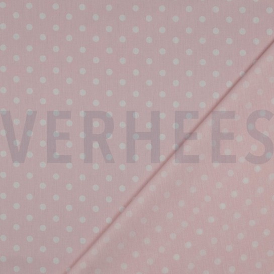 BAUMWOLLE POPELINE PUNKTE HELLROSA #7