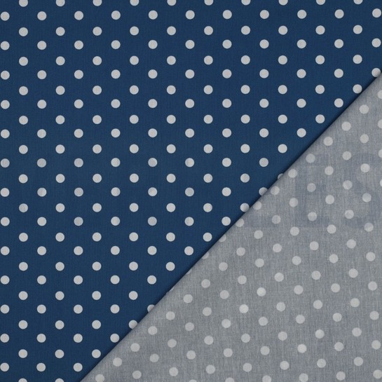 POPLIN DOTS BLUE #7
