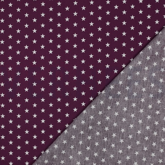 KATOENEN POPLIN KLEINE STERREN PAARS #7