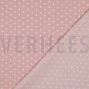 KATOENEN POPLIN KLEINE STERREN OUDROZE (thumbnail) #4