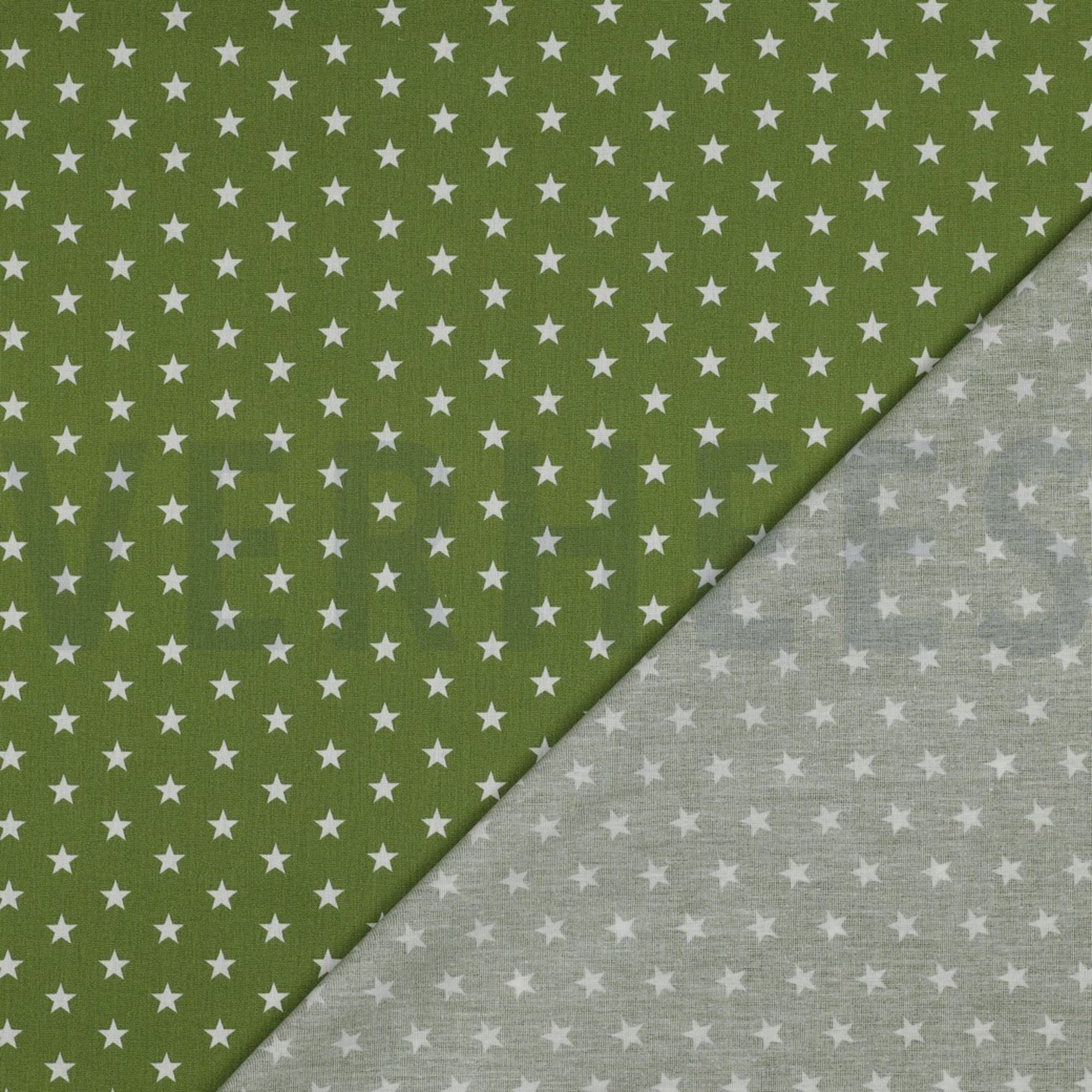 POPLIN PETIT STARS GREEN (high resolution) #4