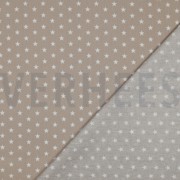 KATOENEN POPLIN KLEINE STERREN ZAND (thumbnail) #4