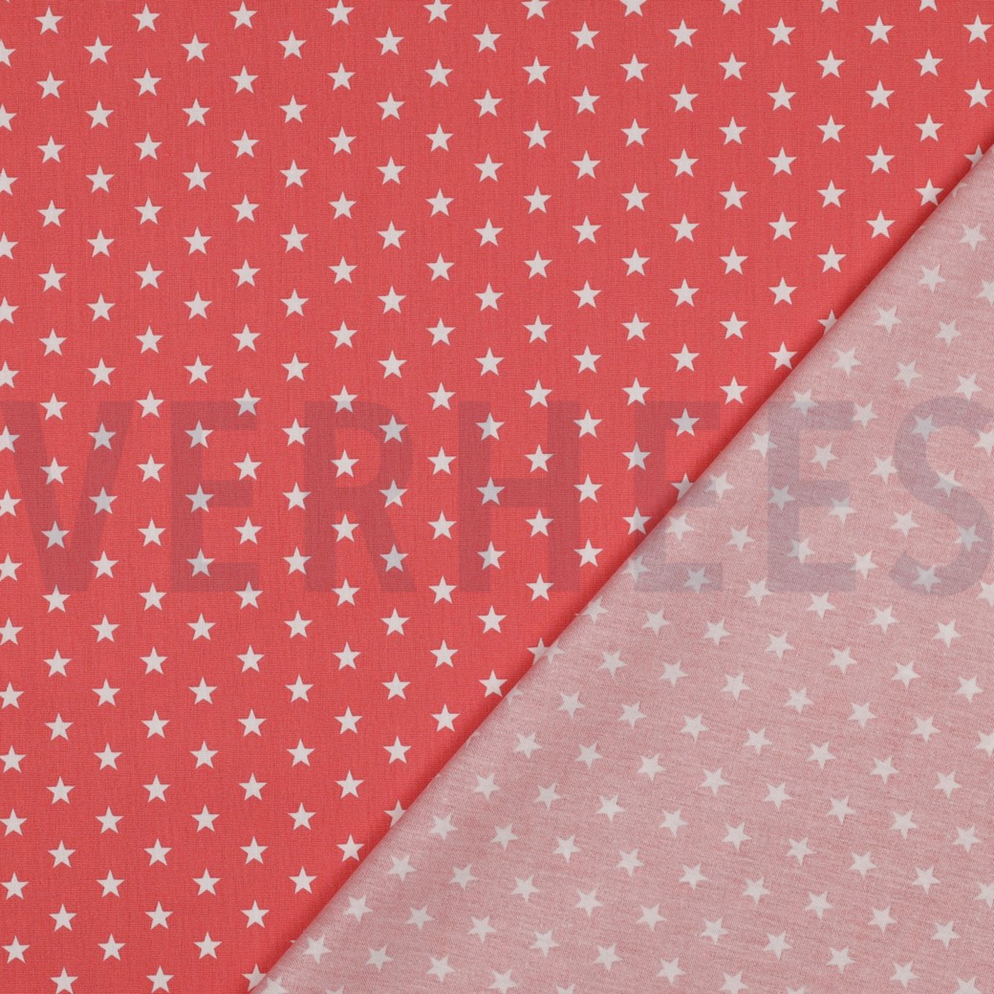 POPLIN PETIT STARS CORAL (high resolution) #4