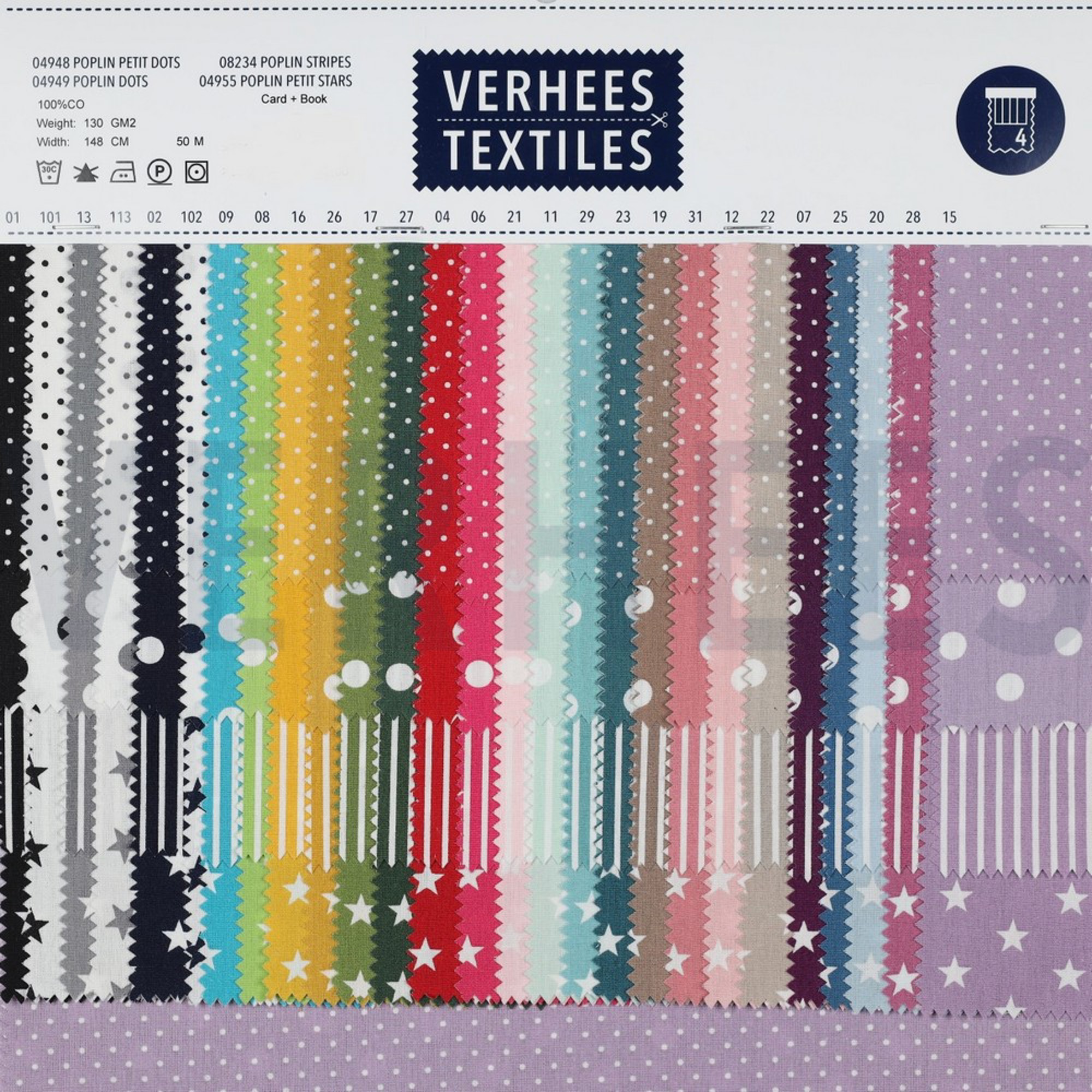 POPELINE DE COTON PETITES ÉTOILES BLANC/GRIS (high resolution) #4