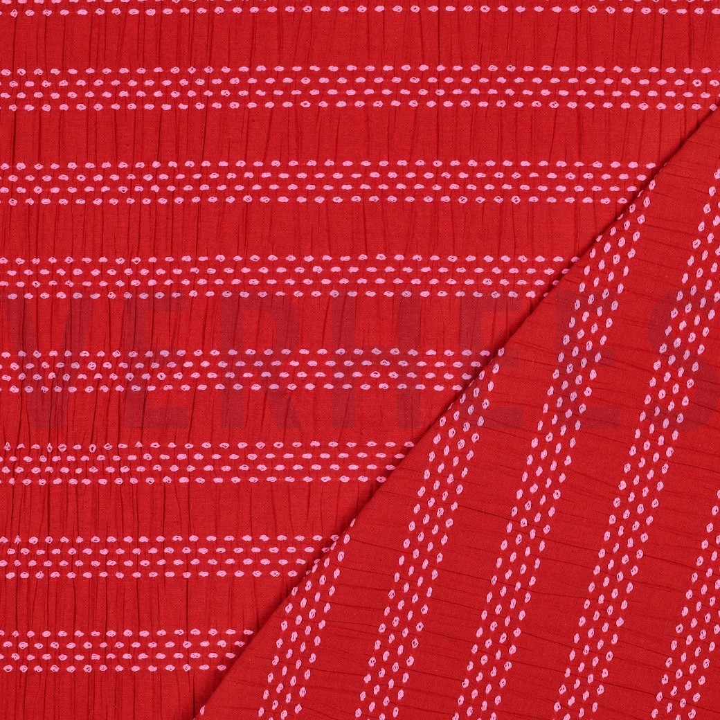 KATOENEN DOBBY JACQUARD STREPEN ROOD #7