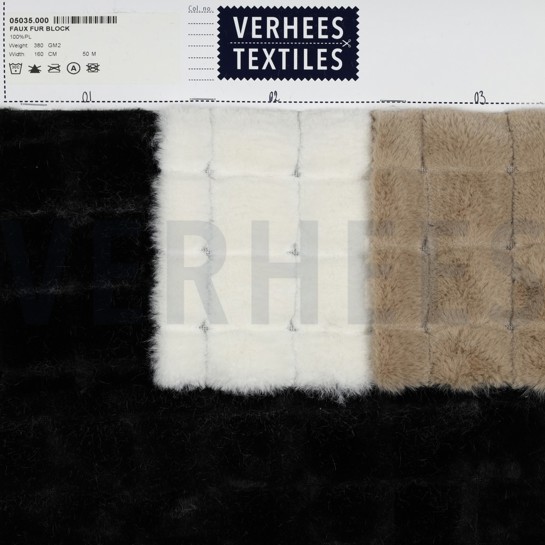 KUNSTPELZ BLOCK SCHWARZ #7