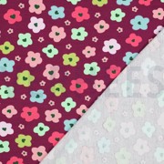 FRENCH TERRY ABSTRACT FLOWERS BURGUNDY (thumbnail) #4