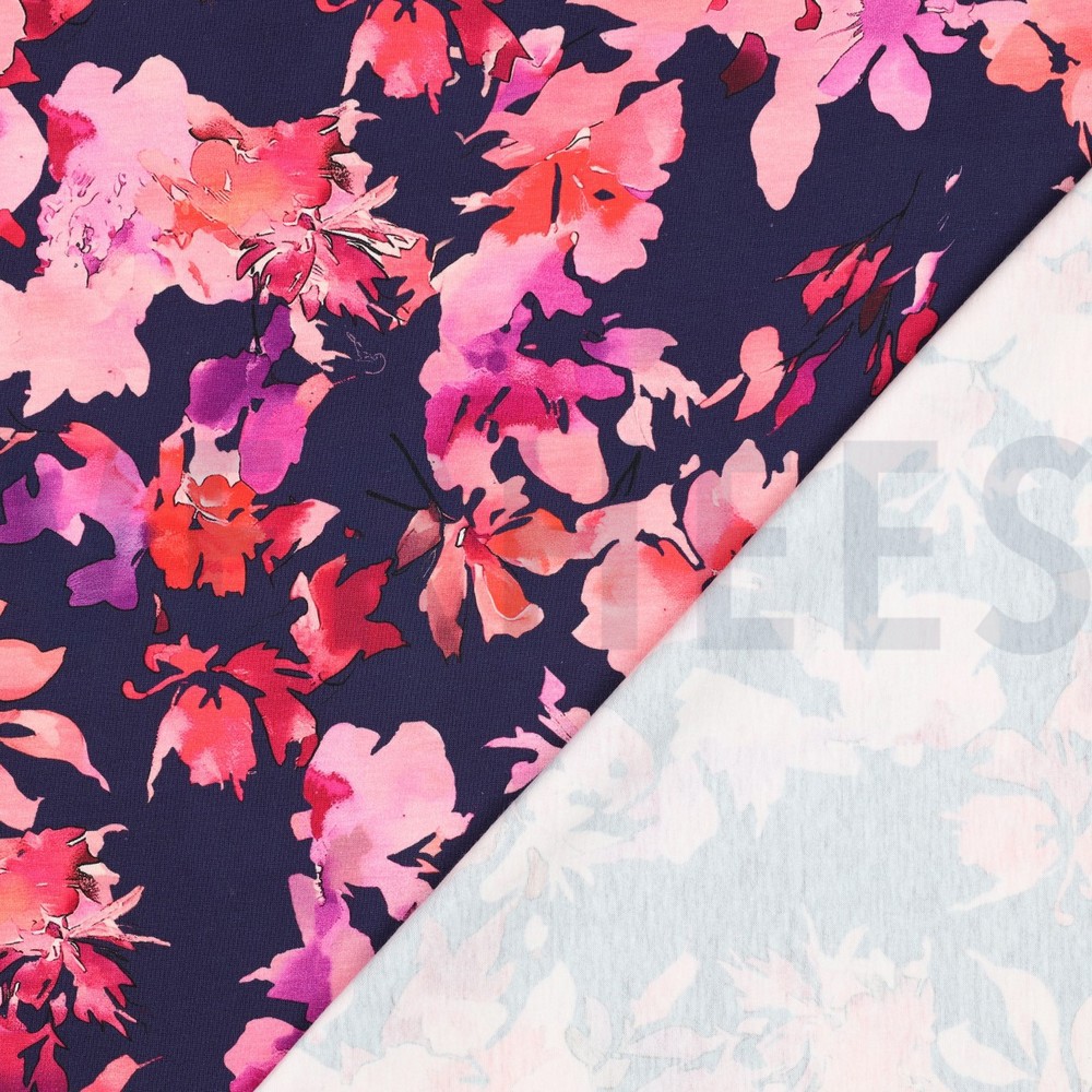 JERSEY DIGITAAL BLOEMEN MARINEBLAUW #7