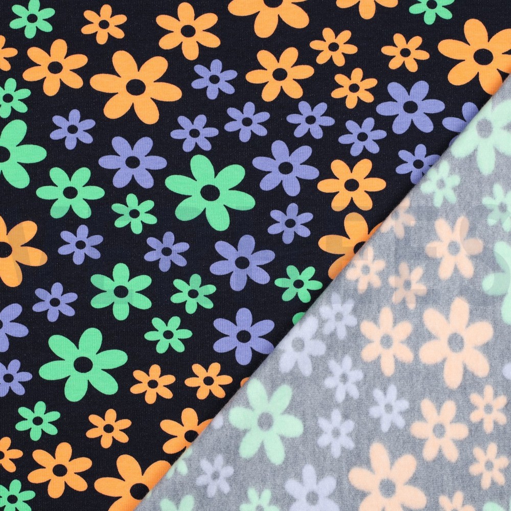 SOFT SWEAT FLOWERS NAVY #7