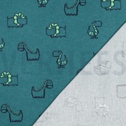 FLANELLE DINOSAURES PÉTROLE (thumbnail) #4