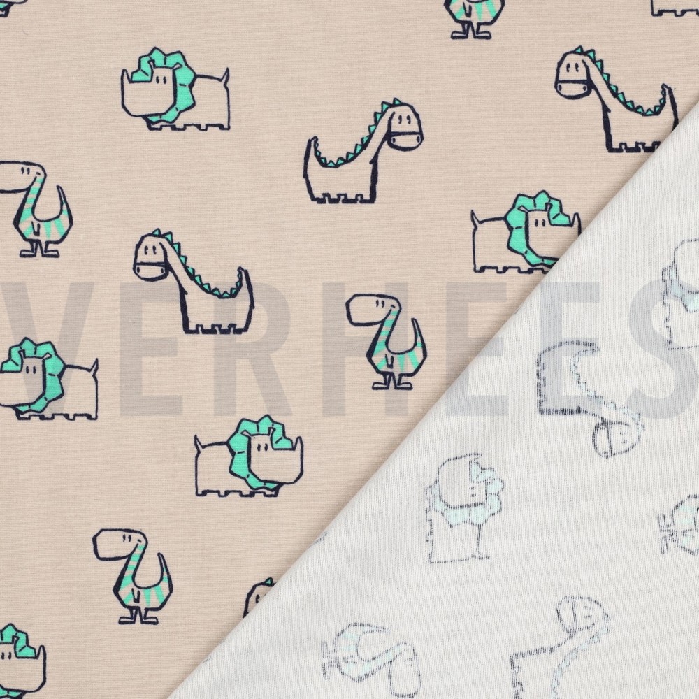 FLANEL DINOSAURUSSEN BEIGE #7
