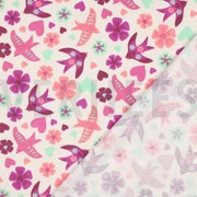 FLANELLE OISEAUX BLANC CASSÉ (thumbnail) #4