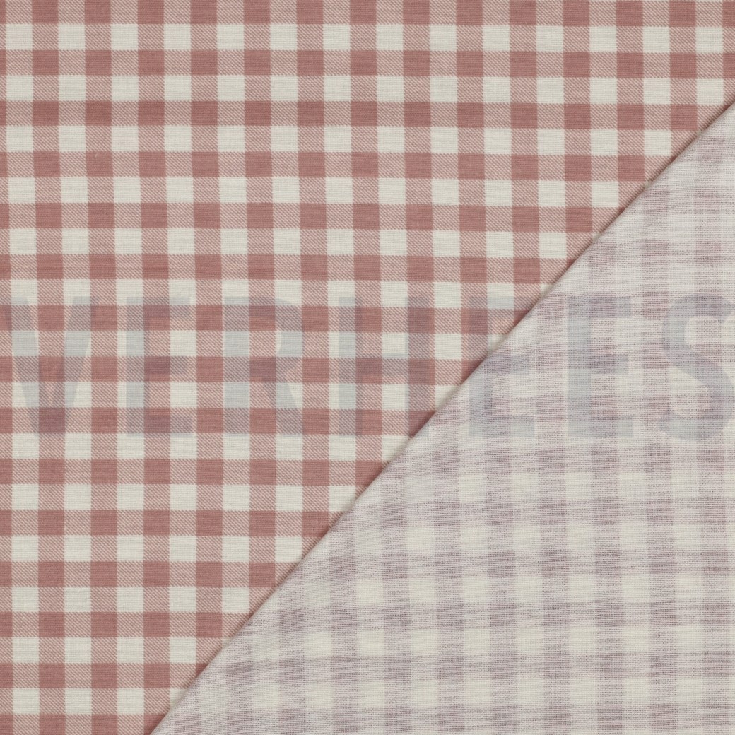 FLANELLE CARREAUX ROSE CLAIR #7