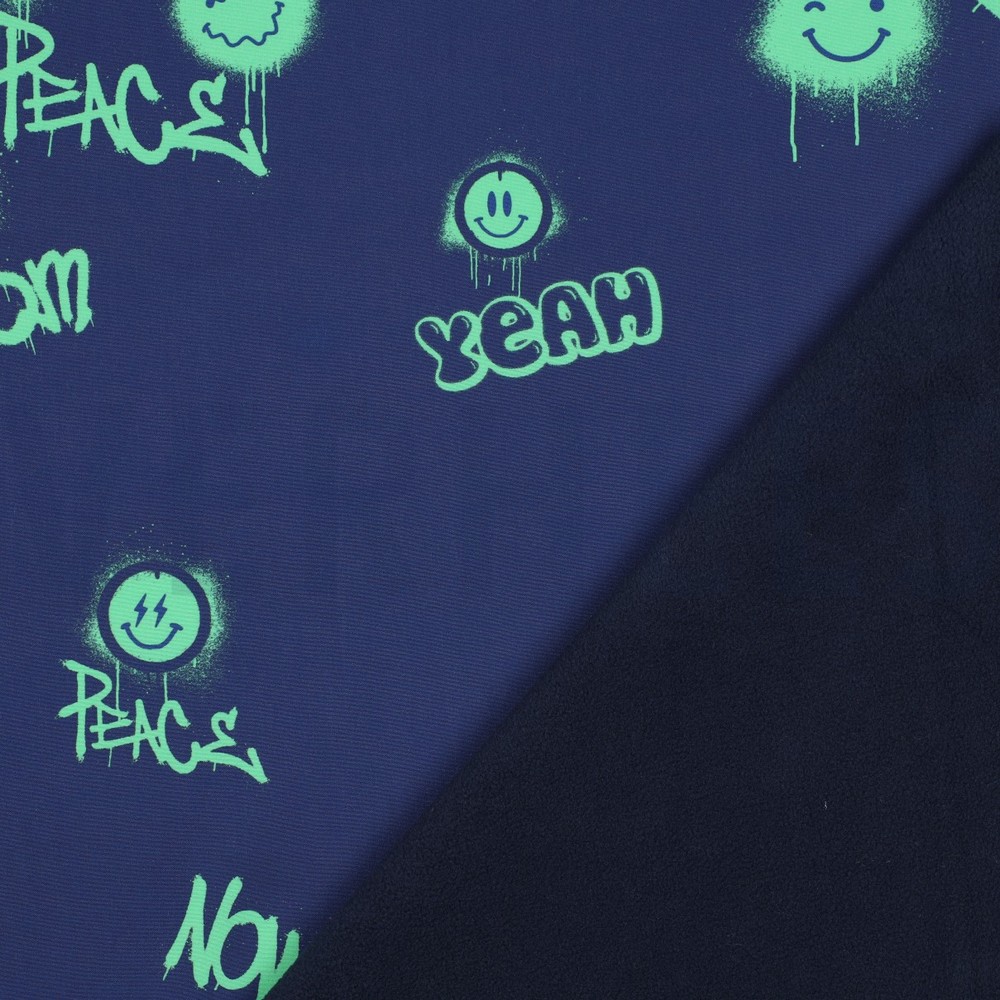 SOFTSHELL DIGITAAL GRAFFITI MARINEBLAUW #7