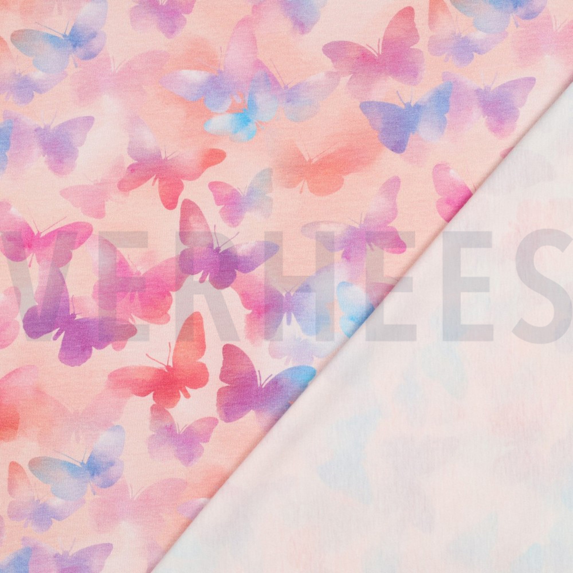 JERSEY DIGITAL PAPILLONS ROSE CLAIR (high resolution) #4