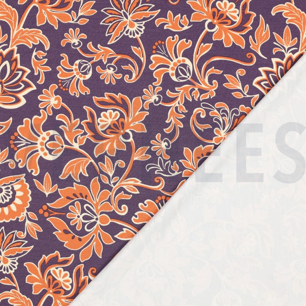 PUNTA DI ROMA PAISLEY FLOWERS DARK PURPLE #7