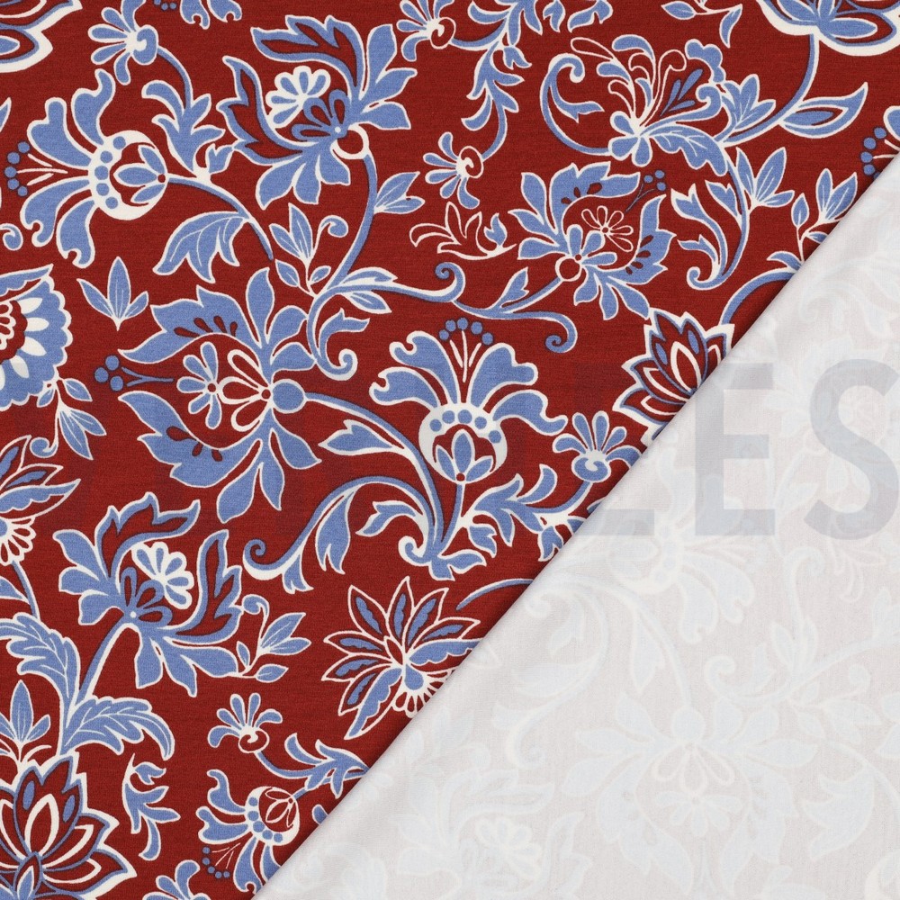 PUNTA DI ROMA FLEURS PAISLEY BORDEAUX #7