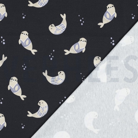 JERSEY GOTS DIGITAAL ZEEHONDEN MARINEBLAUW #7