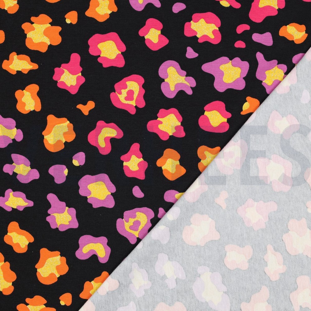 JERSEY GLITTER DIERENHUID ZWART #7