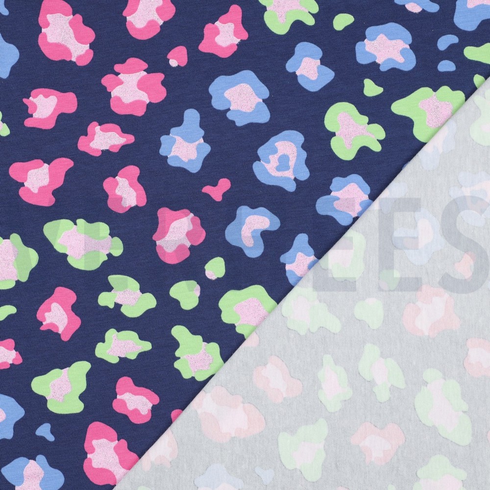 JERSEY GLITZER TIERHAUT MARINEBLAU #7