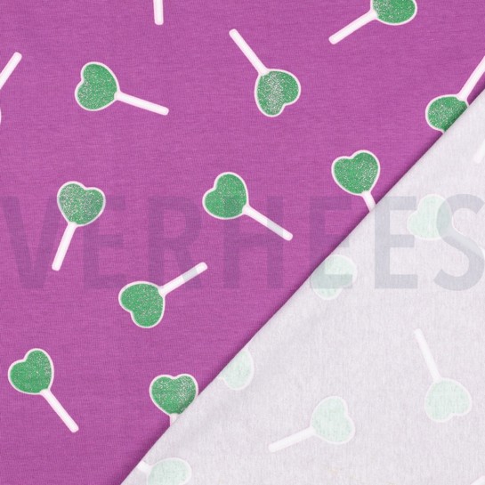 JERSEY GLITZER LOLLIPOP LILA/VIOLETT #7