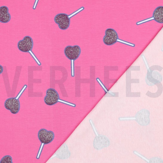 JERSEY GLITTER LOLLY FUCHSIA #7