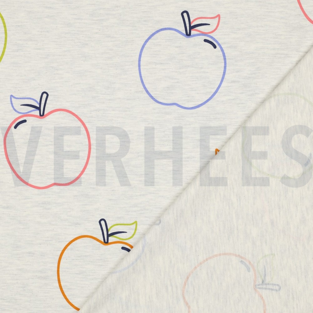 JERSEY MELANGE APPLES ECRU #7