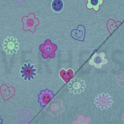 JERSEY MELANGE GLITTER SMILEYS ROOKBLAUW (thumbnail) #4
