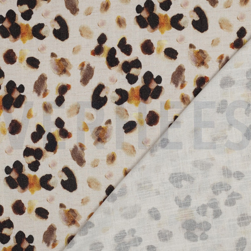 LIN VISCOSE CRÊPE DIGITAL PEAU D’ANIMAL SABLE #7