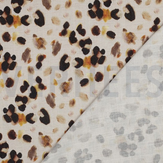 LINEN VISCOSE CRÊPE DIGITAL ANIMAL SKIN SAND #7