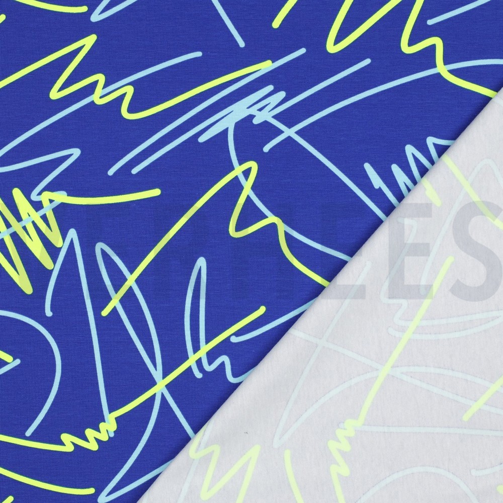 JERSEY NEON ABSTRACT COBALT #7