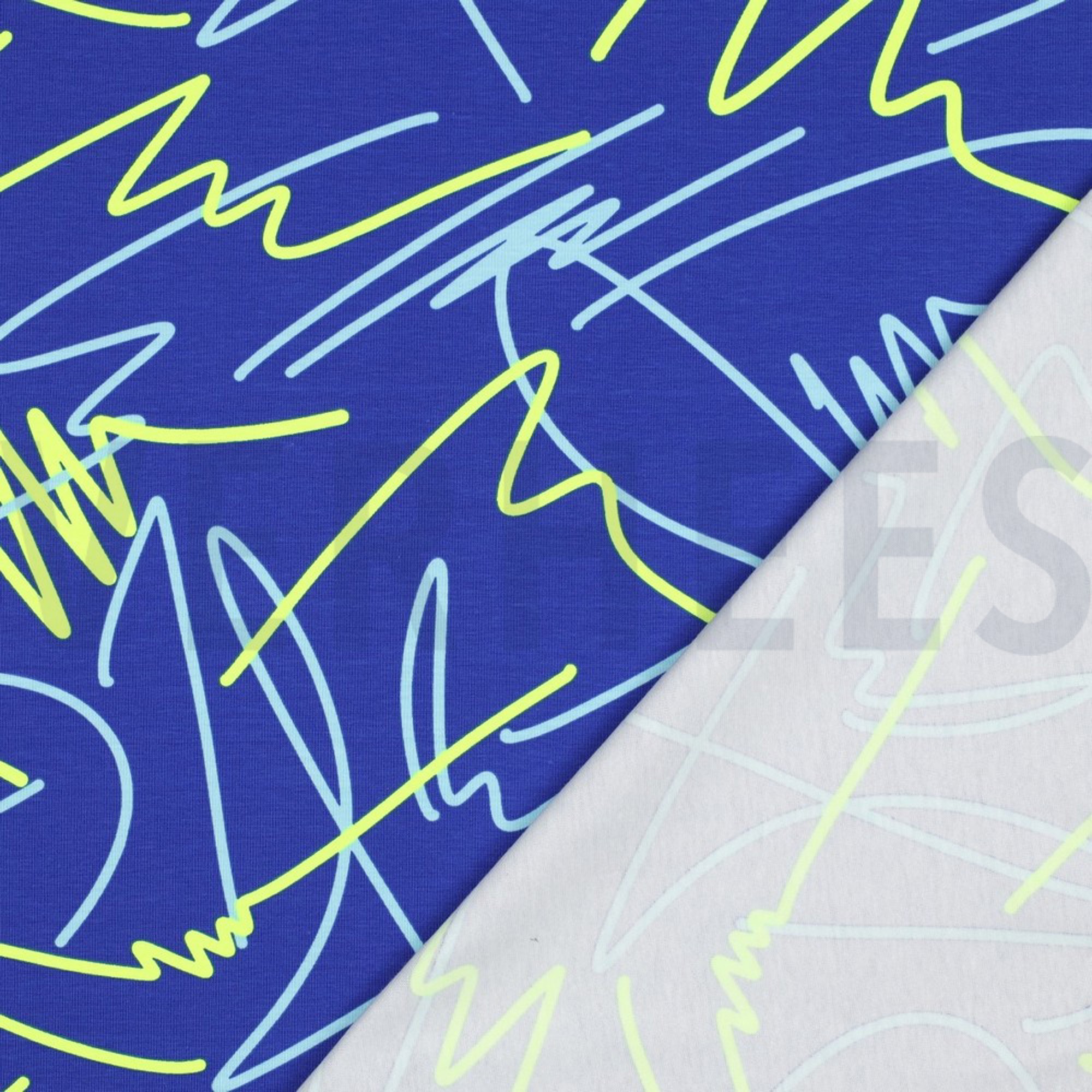 JERSEY NEON ABSTRAKT KOBALTBLAU (high resolution) #4