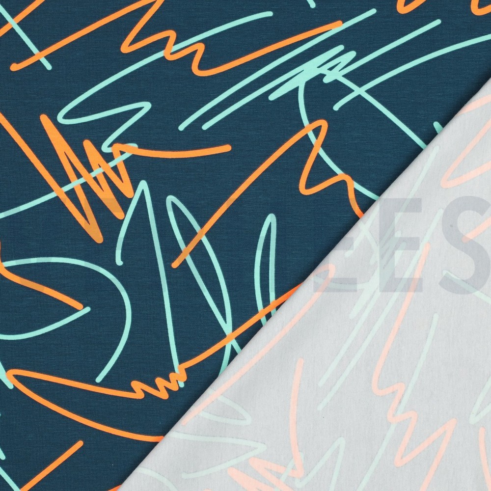 JERSEY NEON ABSTRACT PETROL #7