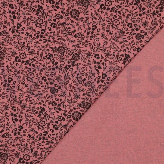 DOUBLE GAUZE FLOWERS BURGUNDY #7