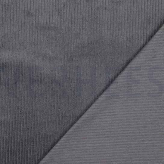 GEWASSEN RIBCORDUROY 4.5W DONKERGRIJS #7