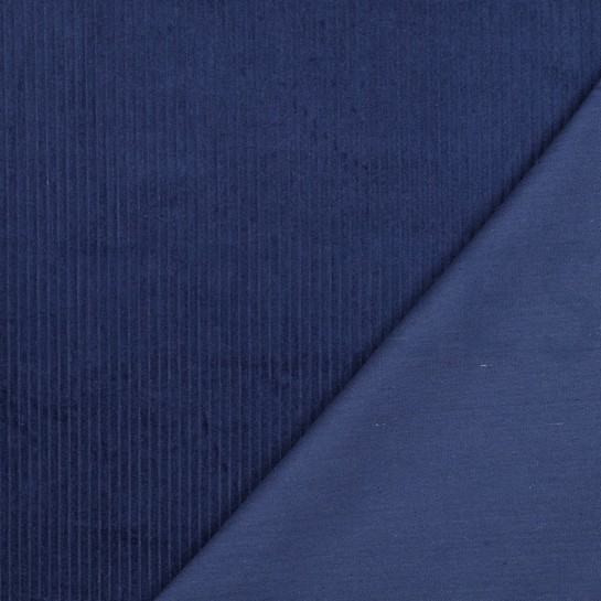 GEWASSEN RIBCORDUROY 4.5W DONKER KOBALTBLAUW #7