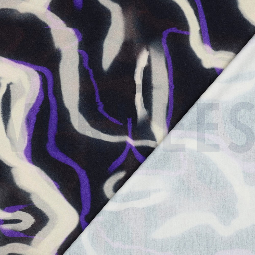 PUNTA DI ROMA DIGITAAL ABSTRACT DONKERBLAUW/OFF WHITE #7
