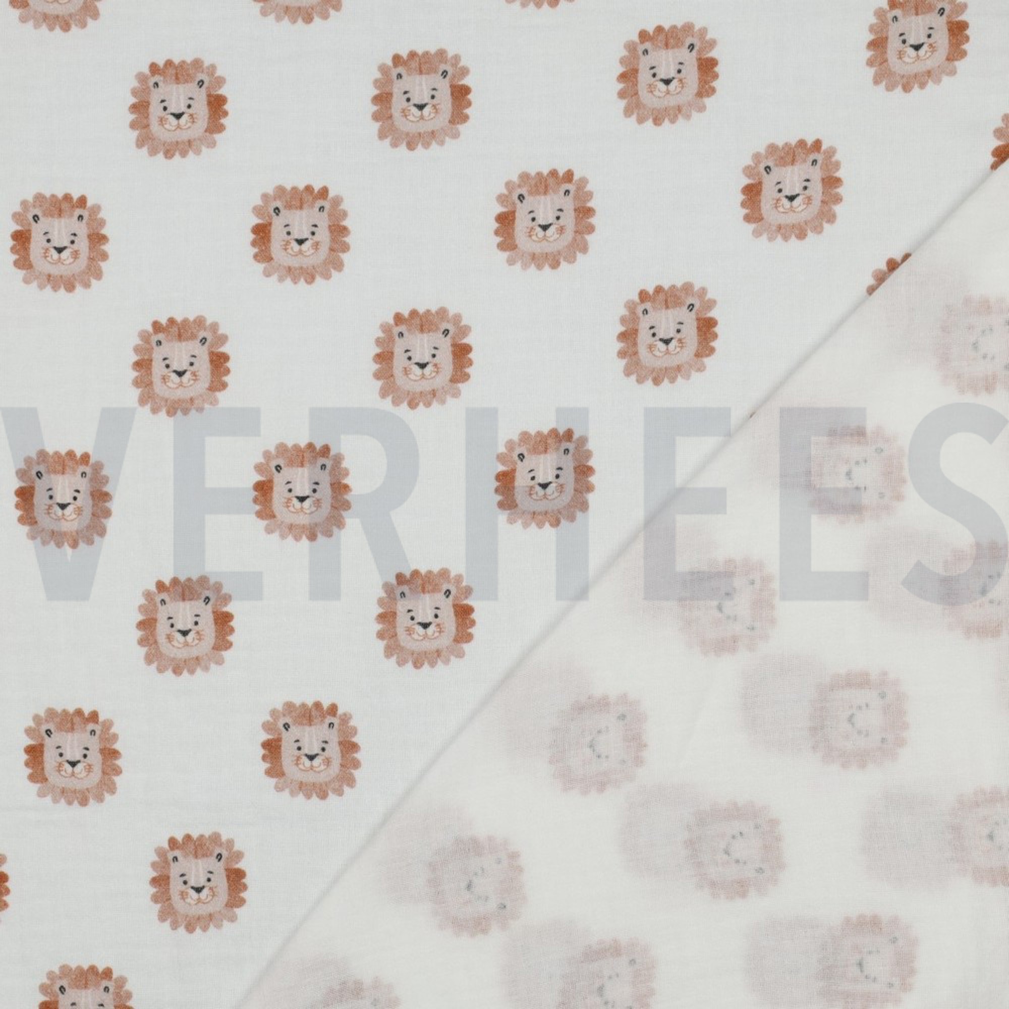 DOUBLE GAUZE DIGITAL LIONS WHITE (high resolution) #4