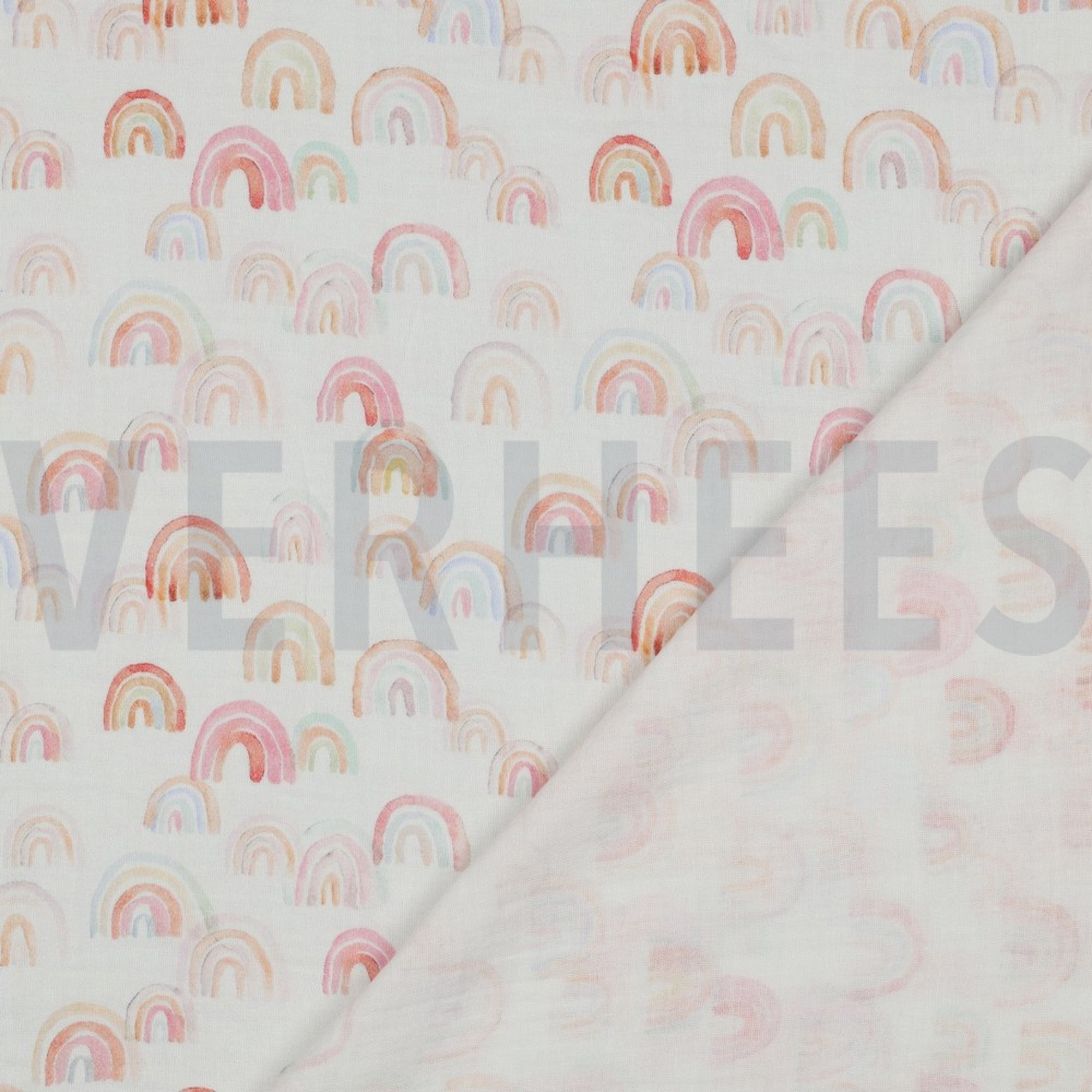 DOUBLE GAUZE DIGITAL RAINBOWS WHITE (high resolution) #4