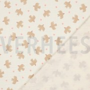 DOUBLE GAUZE GOTS BIRDS NATURAL (thumbnail) #4