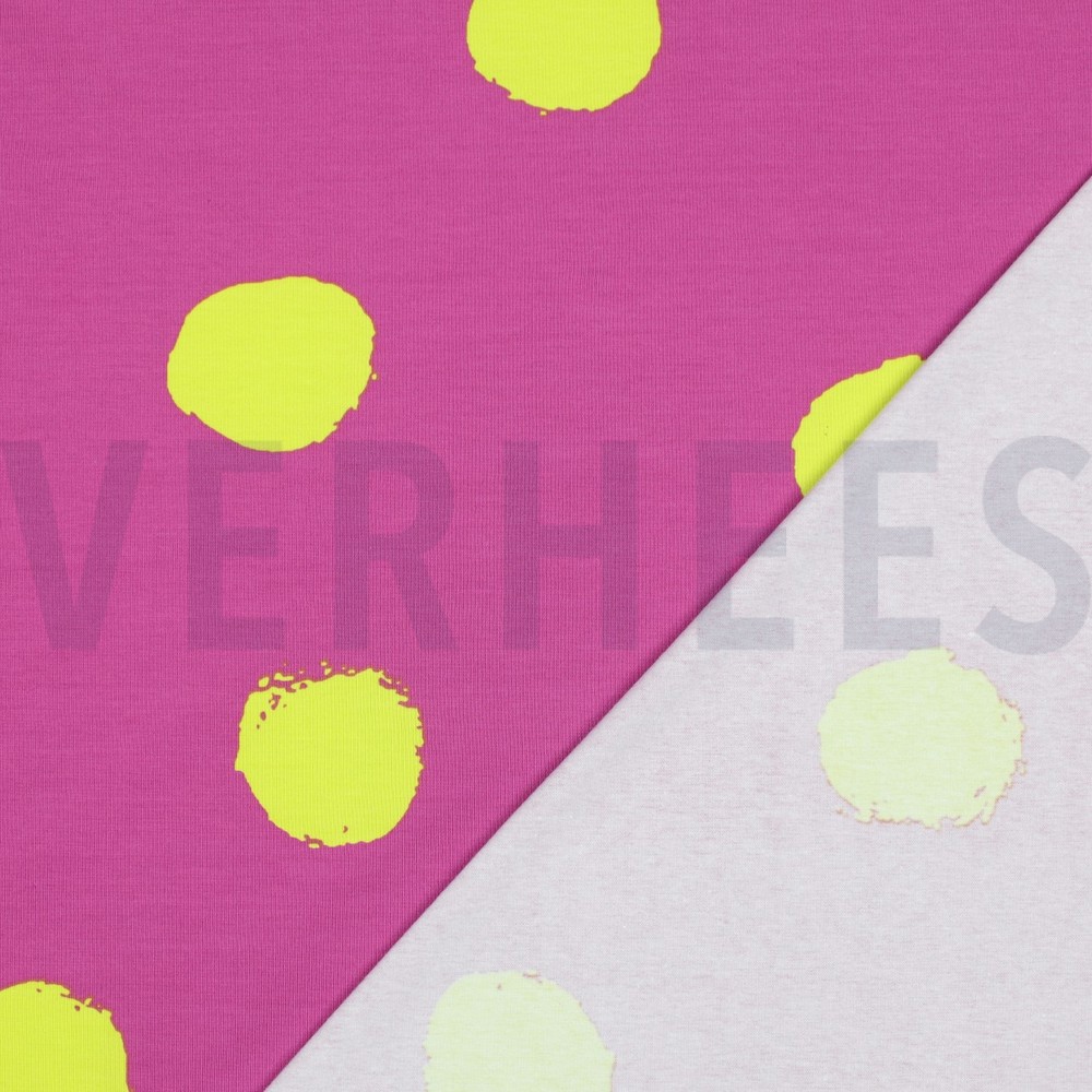 JERSEY GROTE STIPPEN FUCHSIA #7