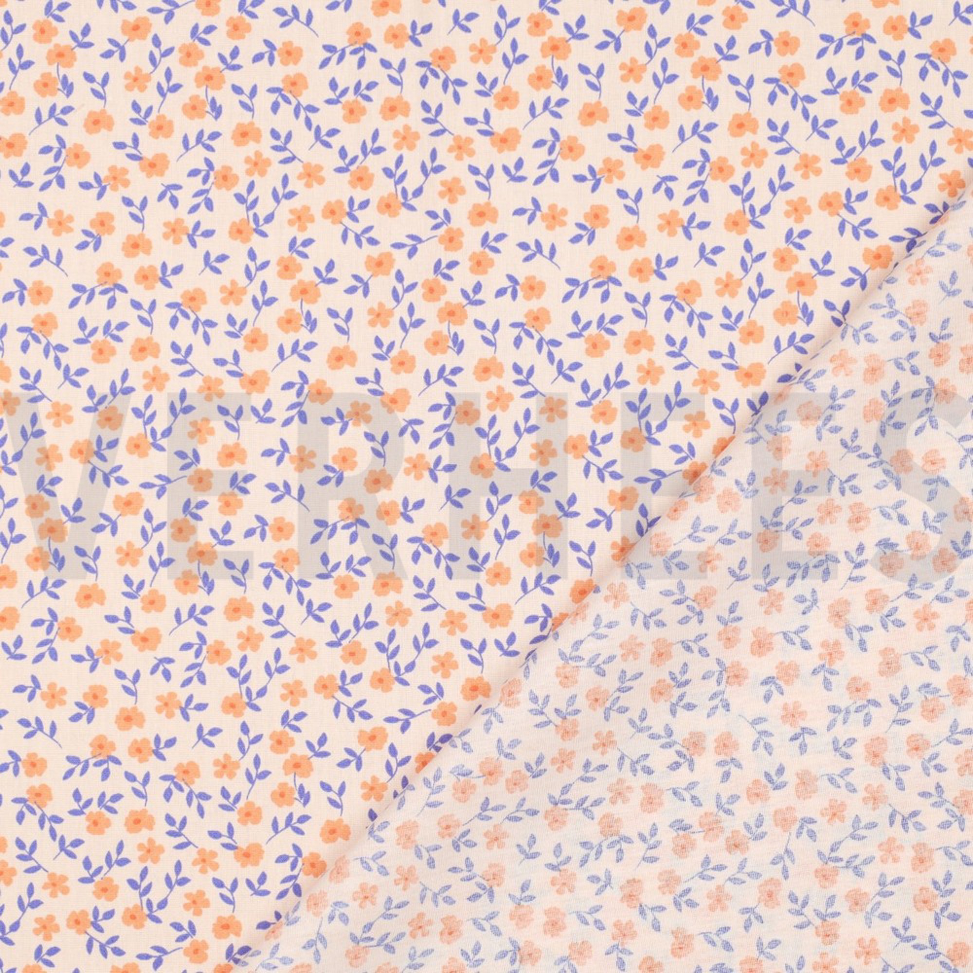 POPLIN GOTS FLOWERS PEACH (high resolution) #4