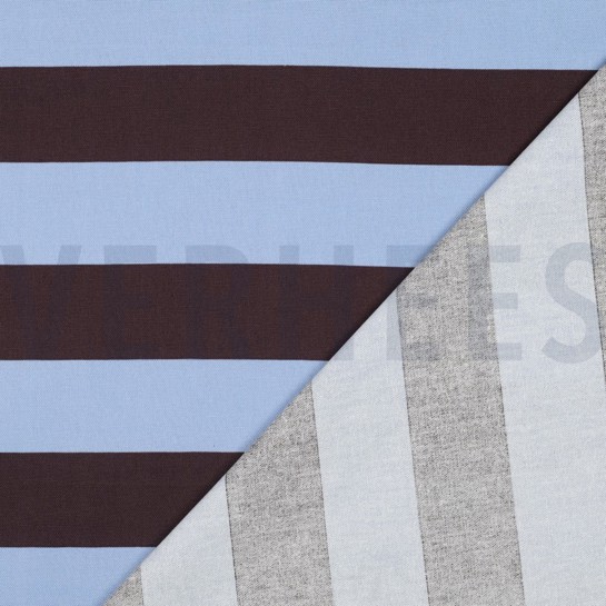 CANVAS STREIFEN HELLBLAU/DUNKELLILA #7