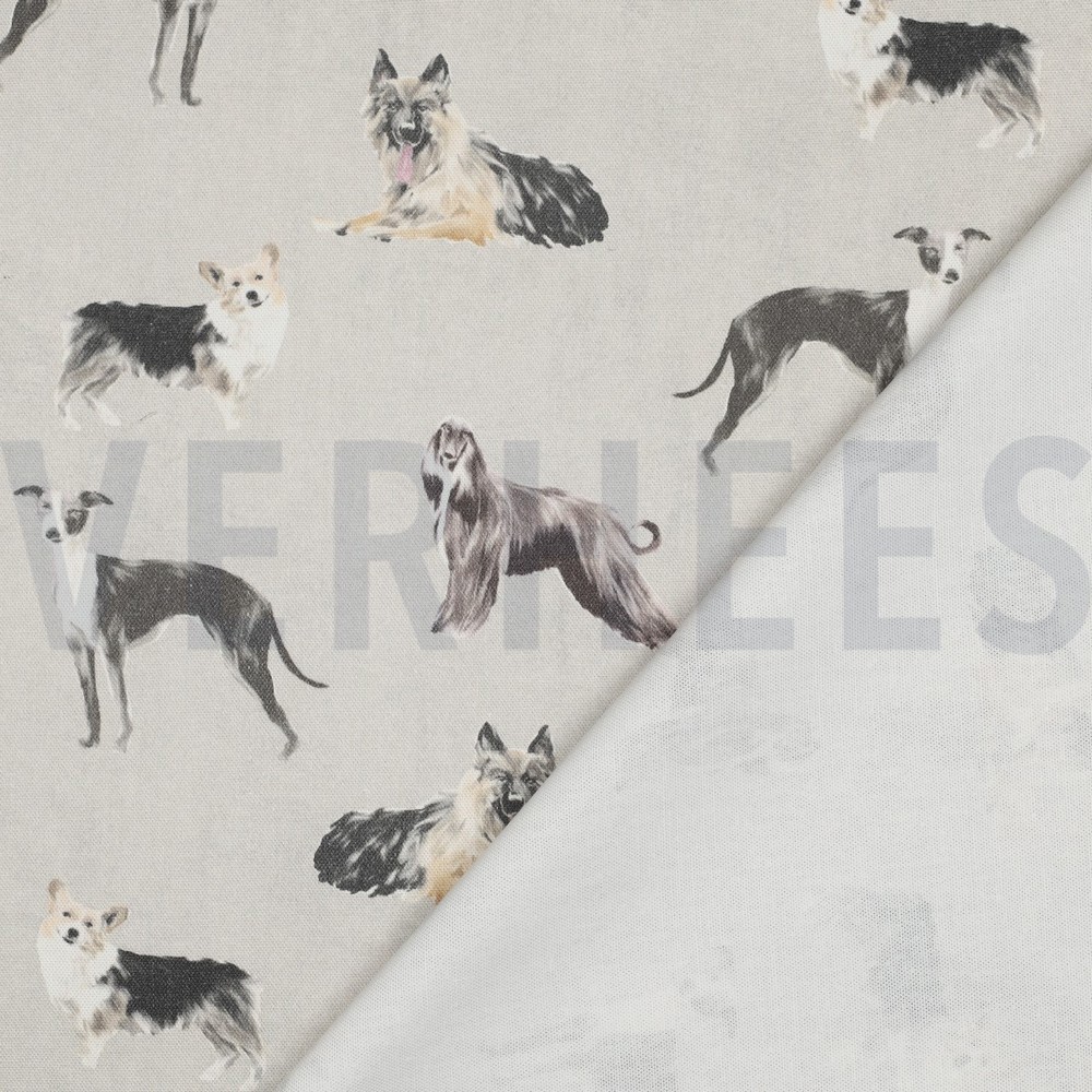 CANVAS DIGITAL DOGS ECRU #7