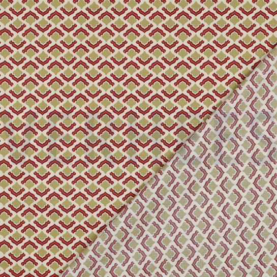 FINE POPLIN FLOWERS BURGUNDY #7