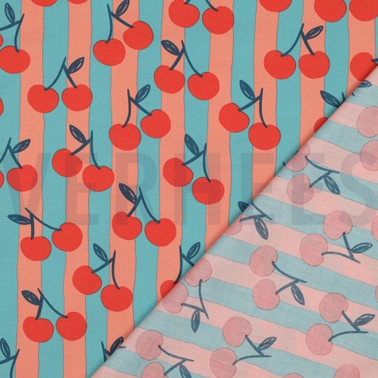 FINE POPLIN FRUIT LIGHT PETROL #7